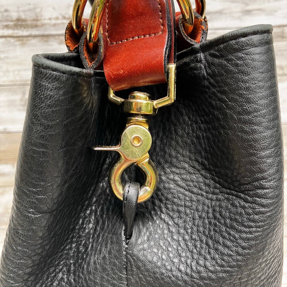 VTG Leather Bucket Purse Pattie Jarrell Black Convertible Sling Western 90s Boho - Picture 12 of 15